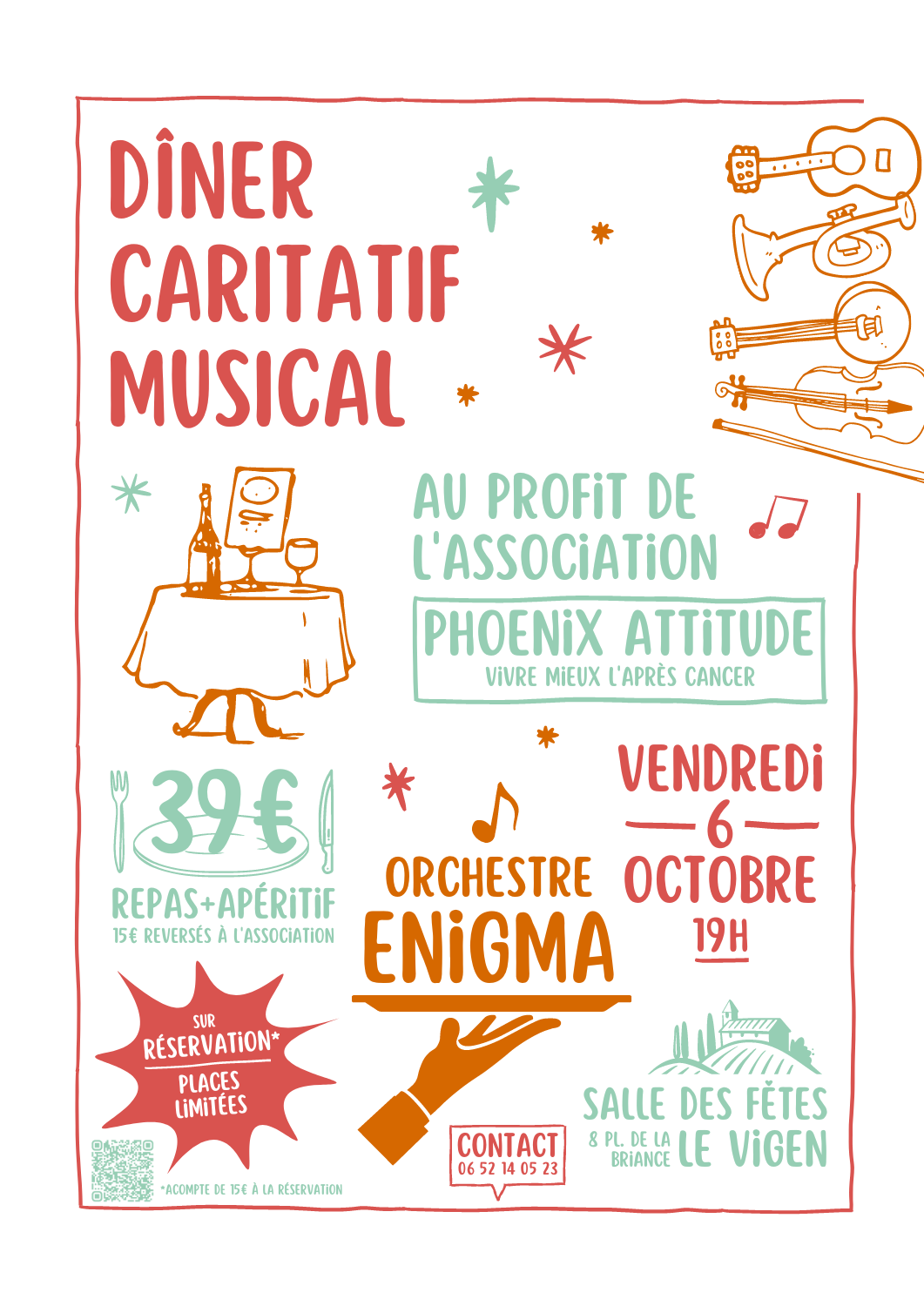 Affiche concert caritatif insta